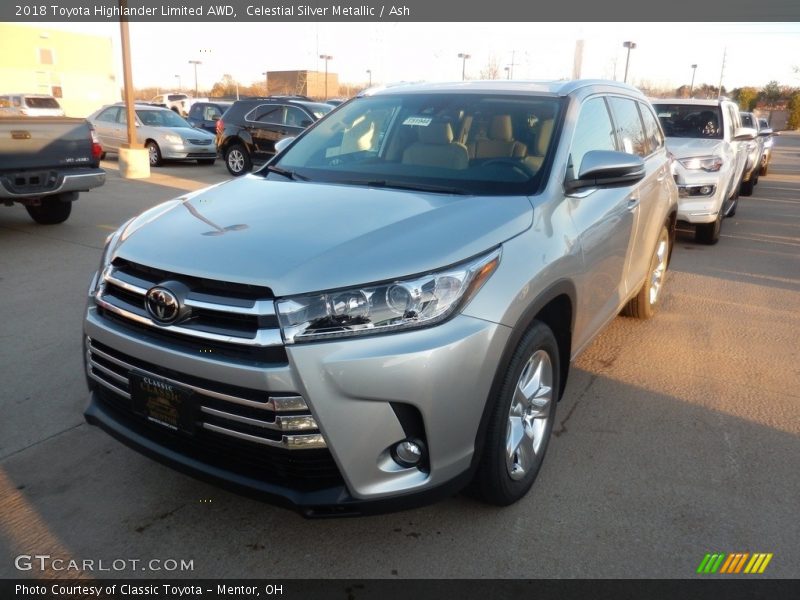 Celestial Silver Metallic / Ash 2018 Toyota Highlander Limited AWD