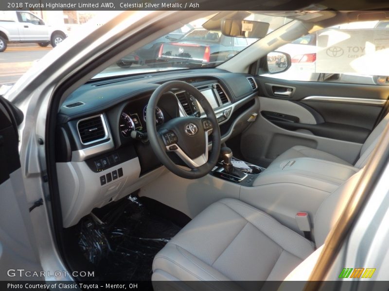 Celestial Silver Metallic / Ash 2018 Toyota Highlander Limited AWD