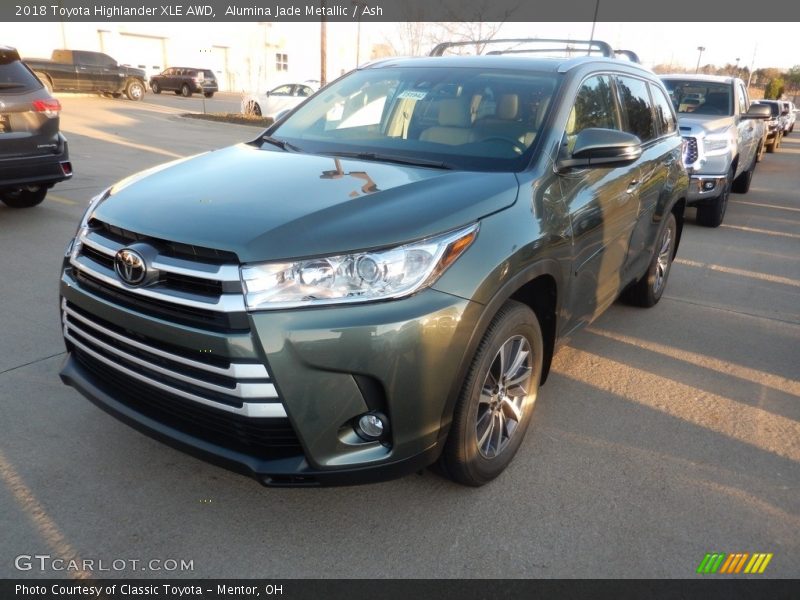 Alumina Jade Metallic / Ash 2018 Toyota Highlander XLE AWD