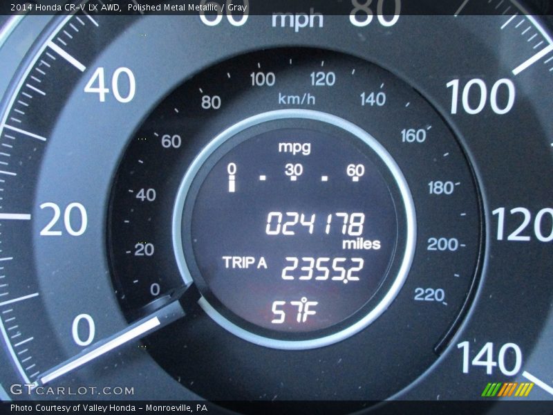 Polished Metal Metallic / Gray 2014 Honda CR-V LX AWD