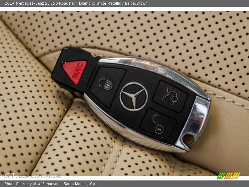 Diamond White Metallic / Beige/Brown 2014 Mercedes-Benz SL 550 Roadster