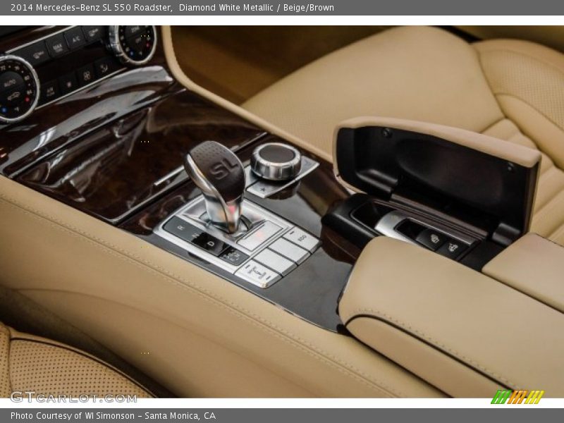 Diamond White Metallic / Beige/Brown 2014 Mercedes-Benz SL 550 Roadster