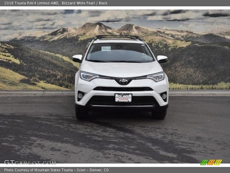 Blizzard White Pearl / Black 2018 Toyota RAV4 Limited AWD