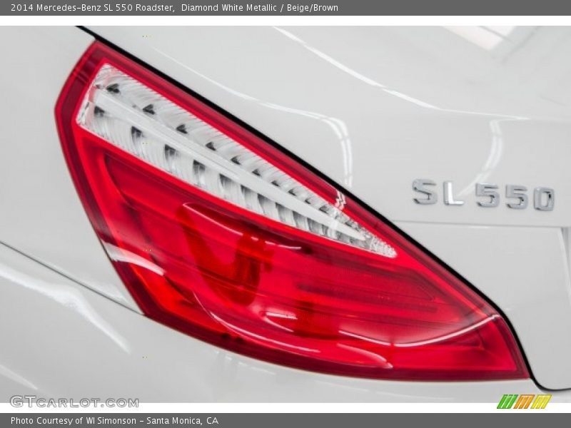 Diamond White Metallic / Beige/Brown 2014 Mercedes-Benz SL 550 Roadster