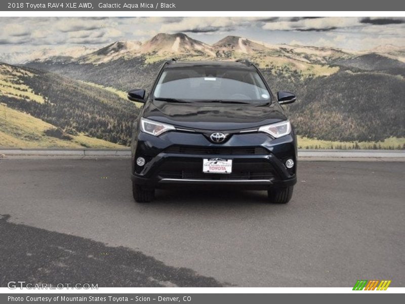 Galactic Aqua Mica / Black 2018 Toyota RAV4 XLE AWD
