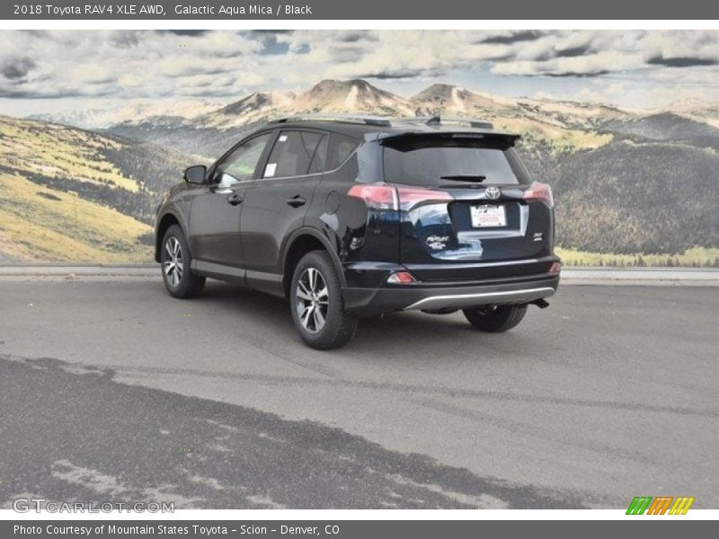 Galactic Aqua Mica / Black 2018 Toyota RAV4 XLE AWD