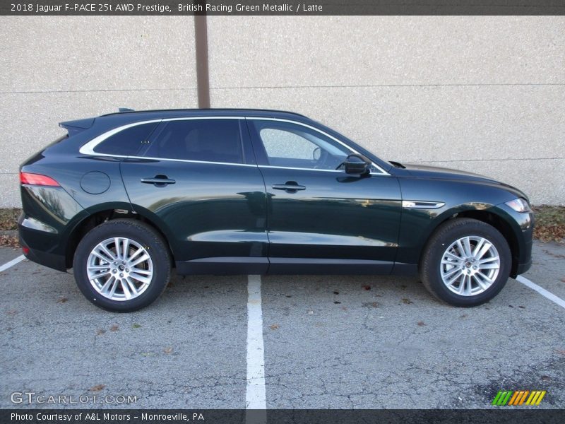 British Racing Green Metallic / Latte 2018 Jaguar F-PACE 25t AWD Prestige