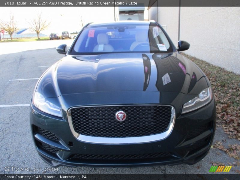 British Racing Green Metallic / Latte 2018 Jaguar F-PACE 25t AWD Prestige