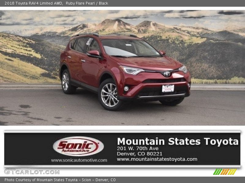 Ruby Flare Pearl / Black 2018 Toyota RAV4 Limited AWD