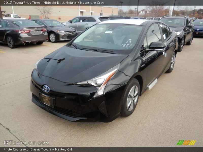 Midnight Black Metallic / Moonstone Gray 2017 Toyota Prius Three