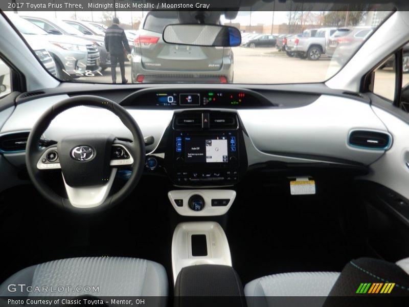 Midnight Black Metallic / Moonstone Gray 2017 Toyota Prius Three