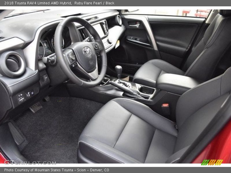 Ruby Flare Pearl / Black 2018 Toyota RAV4 Limited AWD Hybrid