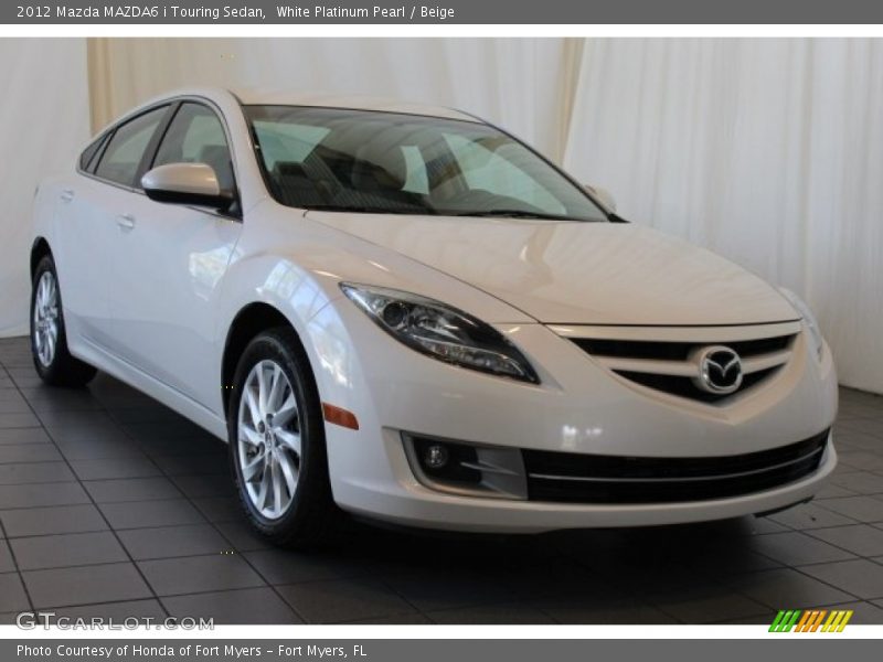 White Platinum Pearl / Beige 2012 Mazda MAZDA6 i Touring Sedan