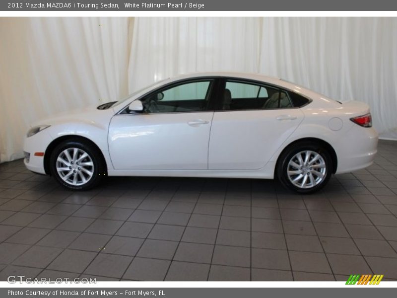 White Platinum Pearl / Beige 2012 Mazda MAZDA6 i Touring Sedan