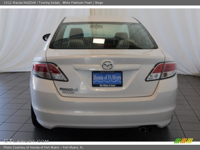 White Platinum Pearl / Beige 2012 Mazda MAZDA6 i Touring Sedan