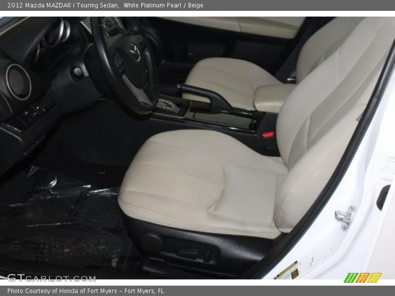 White Platinum Pearl / Beige 2012 Mazda MAZDA6 i Touring Sedan