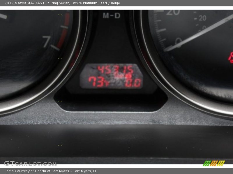 White Platinum Pearl / Beige 2012 Mazda MAZDA6 i Touring Sedan
