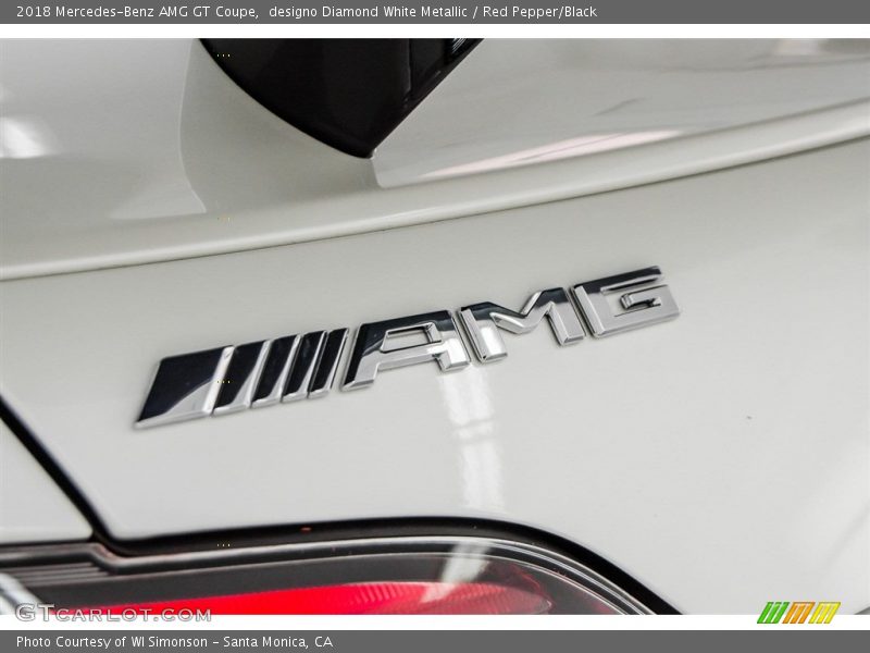 designo Diamond White Metallic / Red Pepper/Black 2018 Mercedes-Benz AMG GT Coupe