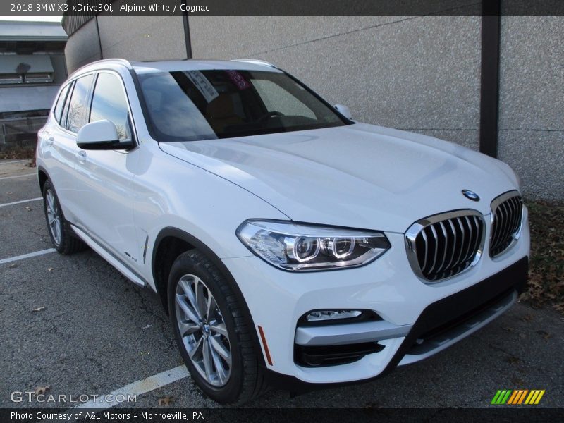 Alpine White / Cognac 2018 BMW X3 xDrive30i