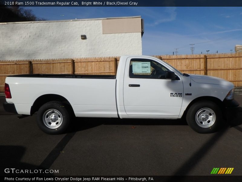 Bright White / Black/Diesel Gray 2018 Ram 1500 Tradesman Regular Cab
