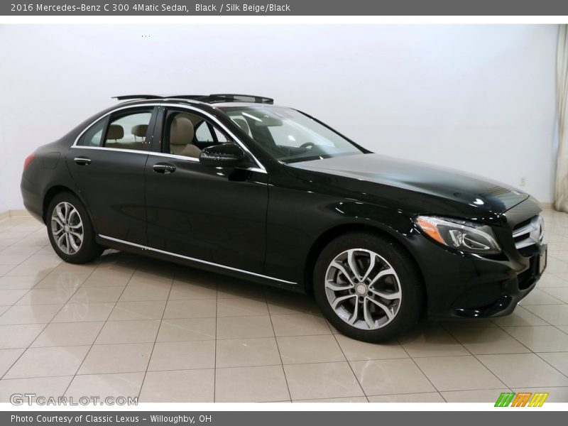 Black / Silk Beige/Black 2016 Mercedes-Benz C 300 4Matic Sedan