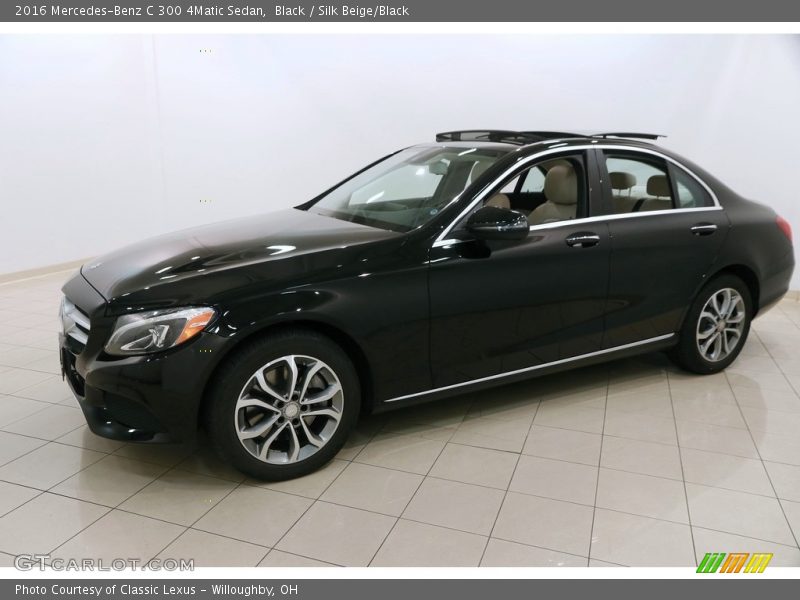 Black / Silk Beige/Black 2016 Mercedes-Benz C 300 4Matic Sedan