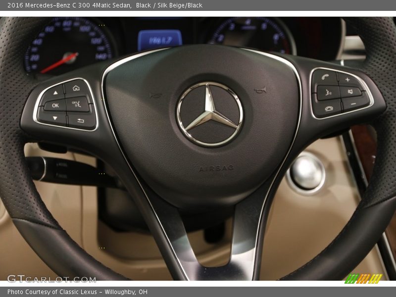Black / Silk Beige/Black 2016 Mercedes-Benz C 300 4Matic Sedan