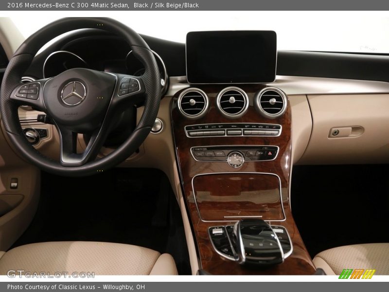Black / Silk Beige/Black 2016 Mercedes-Benz C 300 4Matic Sedan