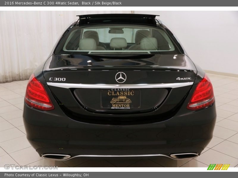 Black / Silk Beige/Black 2016 Mercedes-Benz C 300 4Matic Sedan