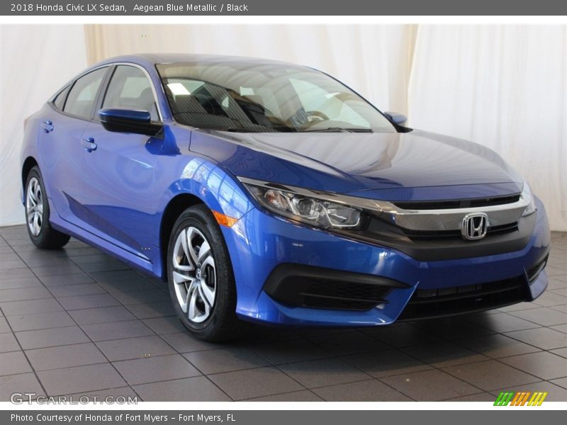 Front 3/4 View of 2018 Civic LX Sedan