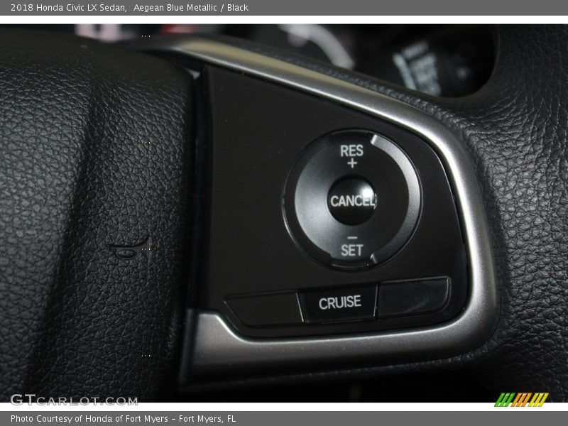 Aegean Blue Metallic / Black 2018 Honda Civic LX Sedan