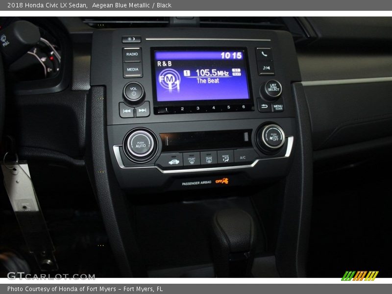 Aegean Blue Metallic / Black 2018 Honda Civic LX Sedan