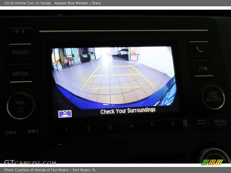 Aegean Blue Metallic / Black 2018 Honda Civic LX Sedan