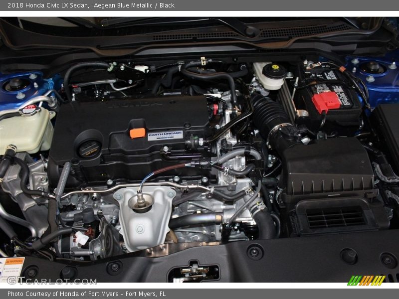 Aegean Blue Metallic / Black 2018 Honda Civic LX Sedan