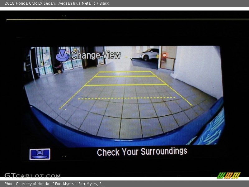 Aegean Blue Metallic / Black 2018 Honda Civic LX Sedan