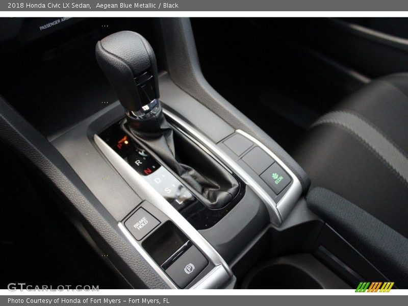 Aegean Blue Metallic / Black 2018 Honda Civic LX Sedan
