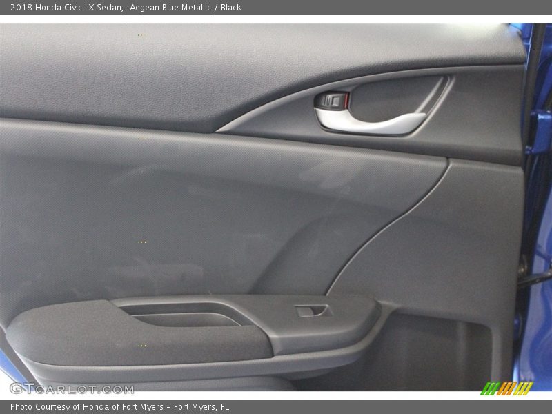 Aegean Blue Metallic / Black 2018 Honda Civic LX Sedan
