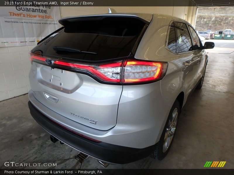 Ingot Silver / Ebony 2018 Ford Edge Titanium AWD