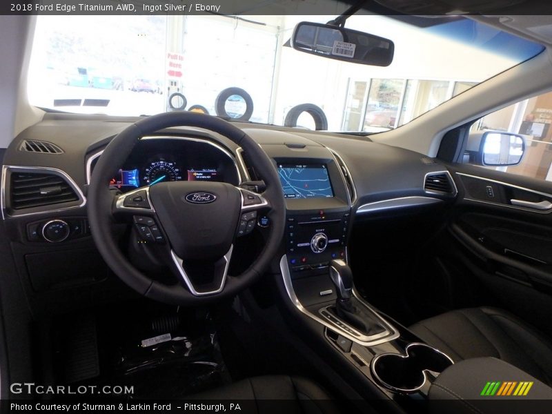 Ingot Silver / Ebony 2018 Ford Edge Titanium AWD