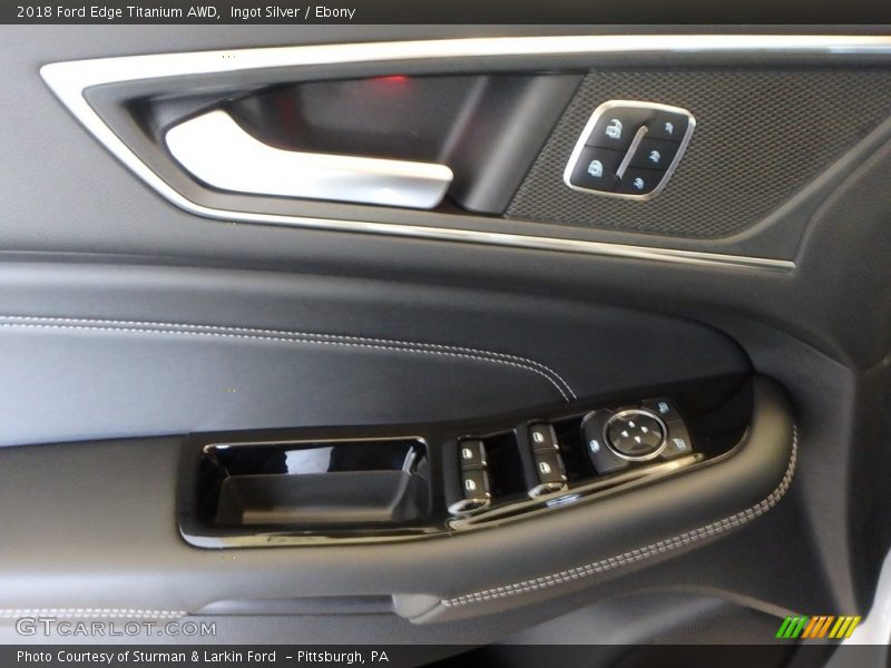 Ingot Silver / Ebony 2018 Ford Edge Titanium AWD