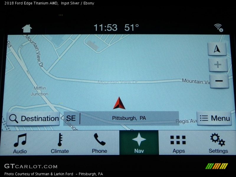 Ingot Silver / Ebony 2018 Ford Edge Titanium AWD