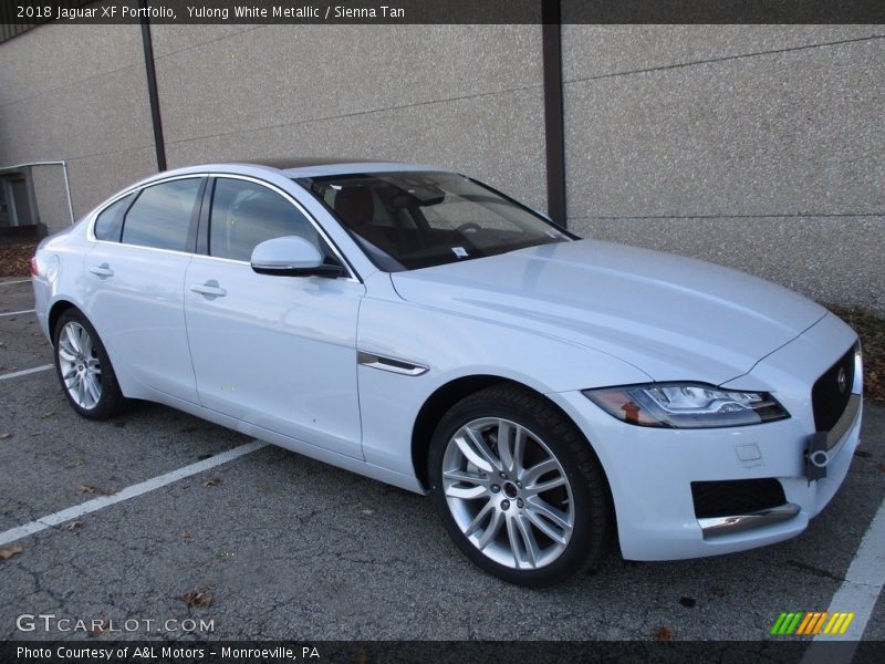 Yulong White Metallic / Sienna Tan 2018 Jaguar XF Portfolio