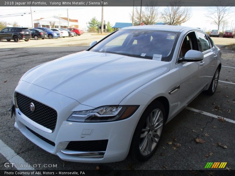Yulong White Metallic / Sienna Tan 2018 Jaguar XF Portfolio