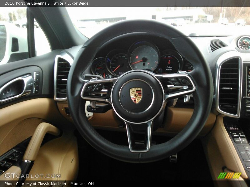 White / Luxor Beige 2016 Porsche Cayenne S