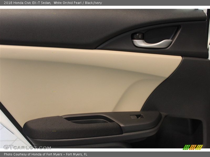 White Orchid Pearl / Black/Ivory 2018 Honda Civic EX-T Sedan