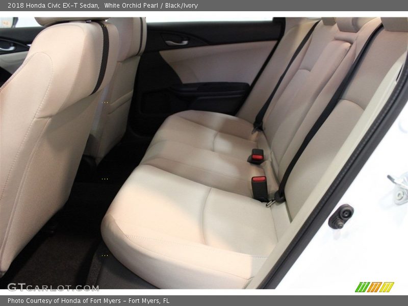 White Orchid Pearl / Black/Ivory 2018 Honda Civic EX-T Sedan