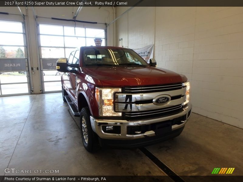 Ruby Red / Camel 2017 Ford F250 Super Duty Lariat Crew Cab 4x4