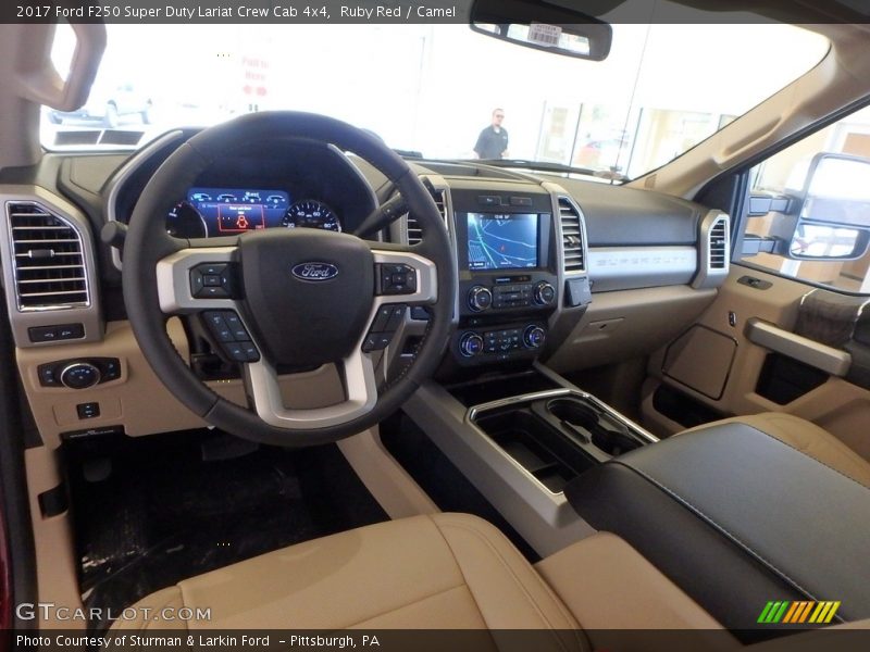Ruby Red / Camel 2017 Ford F250 Super Duty Lariat Crew Cab 4x4