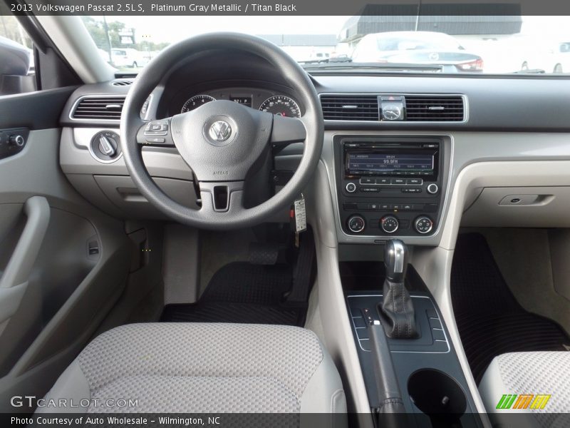 Platinum Gray Metallic / Titan Black 2013 Volkswagen Passat 2.5L S