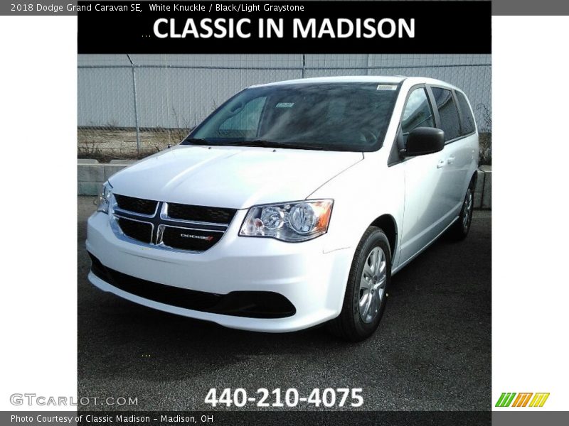 White Knuckle / Black/Light Graystone 2018 Dodge Grand Caravan SE